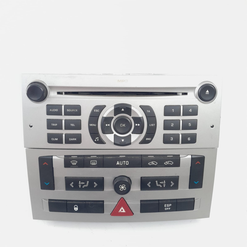 SISTEMA AUDIO / RADIO CD PEUGEOT 407 RHRDW10BTED4TIPO RHR9660647677