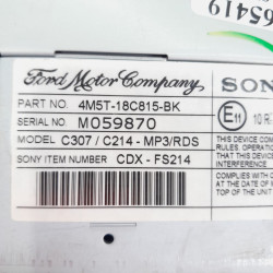 SISTEMA AUDIO / RADIO CD FORD FOCUS C-MAX (CAP)(2003) CSDASIN DOCUMENTACION4M5T18C815