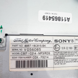 SISTEMA AUDIO / RADIO CD FORD FOCUS C-MAX (CAP)(2003) HHDA4M5T18C815BK