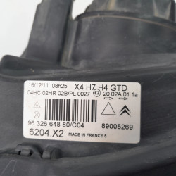 FARO IZQUIERDO CITROEN C5 BERLINA RHZDW10ATED9632664880C04