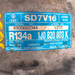COMPRESOR AIRE ACONDICIONADO VOLKSWAGEN GOLF IV BERLINA (1J1)(10.1997) ASV1J0820803K