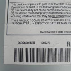 SISTEMA AUDIO / RADIO CD HYUNDAI I20 (GB) D3FA069G600353D