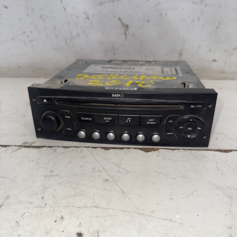 SISTEMA AUDIO / RADIO CD CITROEN BERLINGO FURGÓN SIN DOCUMENTACIÓN966639377701