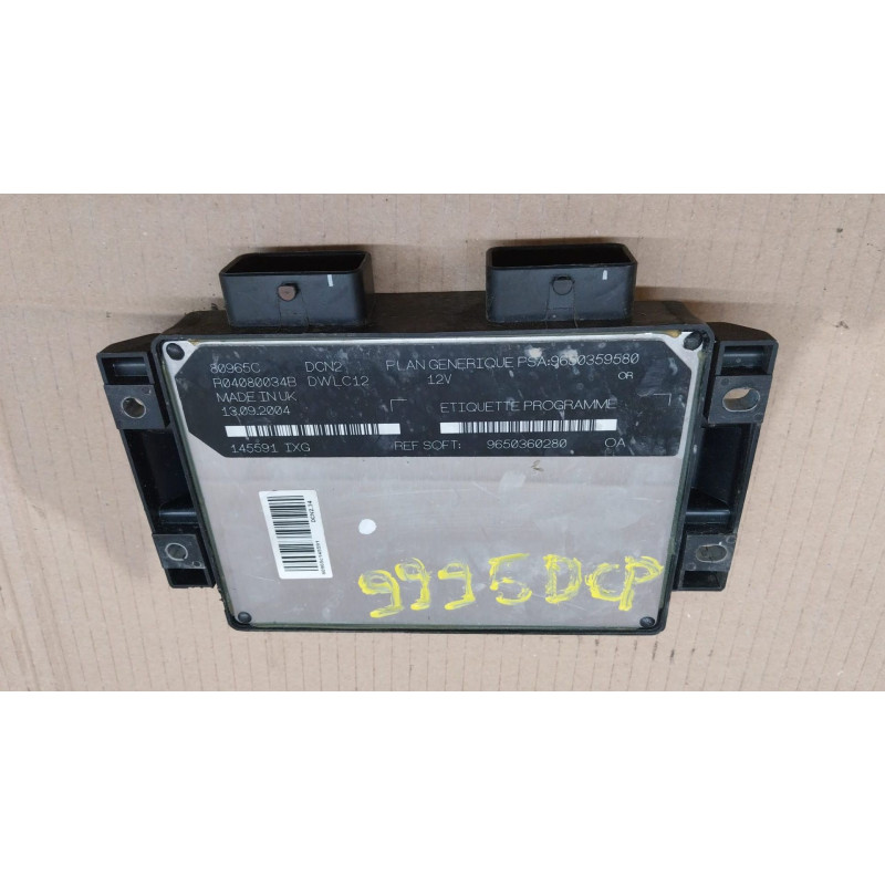 CENTRALITA MOTOR UCE PEUGEOT PARTNER (S2) WJZDW8TIPO WJY9650360280
